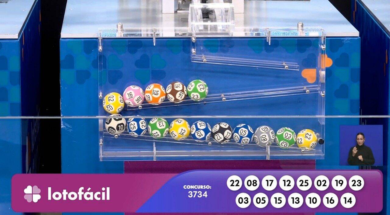 Resultado Lotofácil 3734