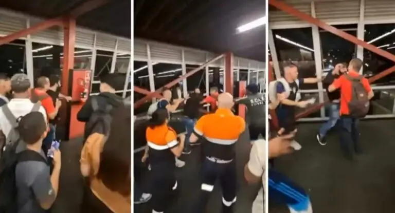 Suspeito de importunação sexual é agredido por passageiros — Reprodução