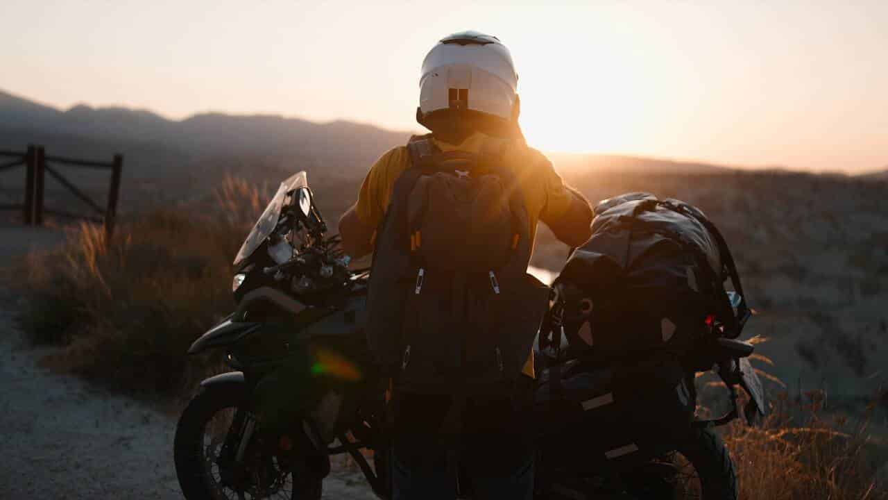 Motociclista, viagem