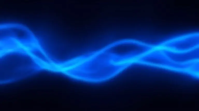 Onda de luz de néon azul
