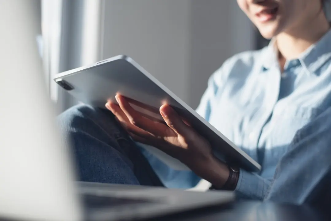 Person using tablet