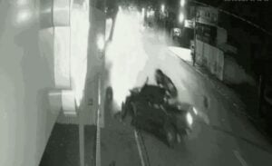 Acidente em Campo Grande com motorista embriagado - Reprodução