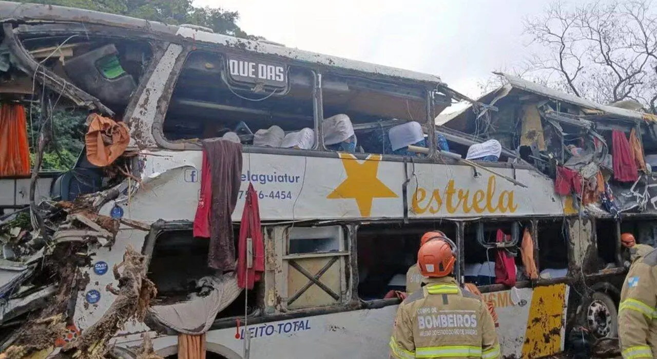 Acidente em Petropolis - Divulgação/CBMERJ