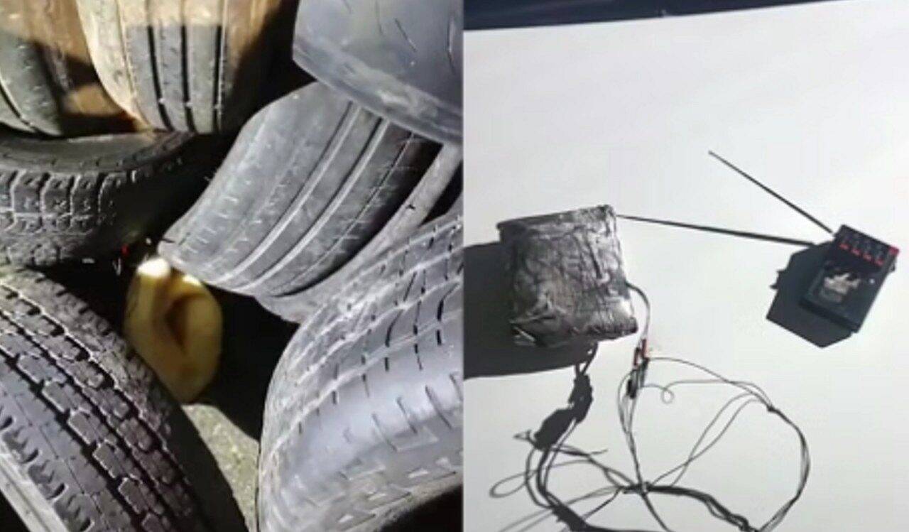 Barricadas com expolosivo e detonador