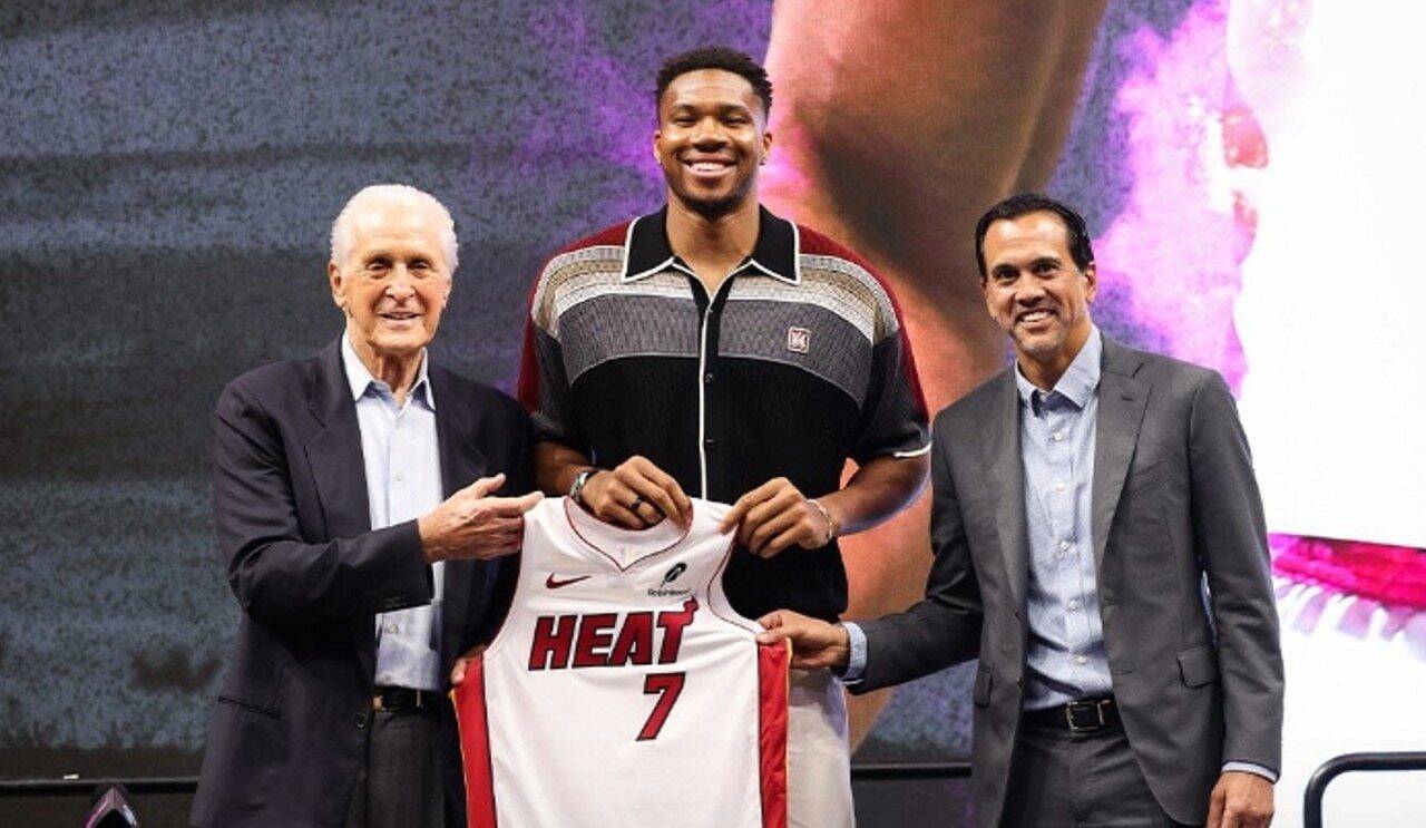 Giannis Antetokounmpo - x.com/ Miami Heat