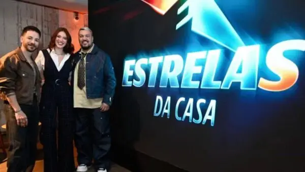 Junior, Ana Clara e Belo, mentores e apresentadora do 'Estrelas da Casa' - Divulgação