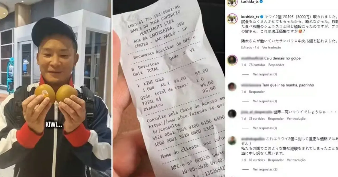 Lutador japonês relata que caiu no 'golpe da fruta' no Mercadão — Instagram