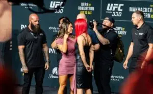 Mackenzie Dern defends strawweight belt against Gillian Robertson at UFC 330 in Philadelphia