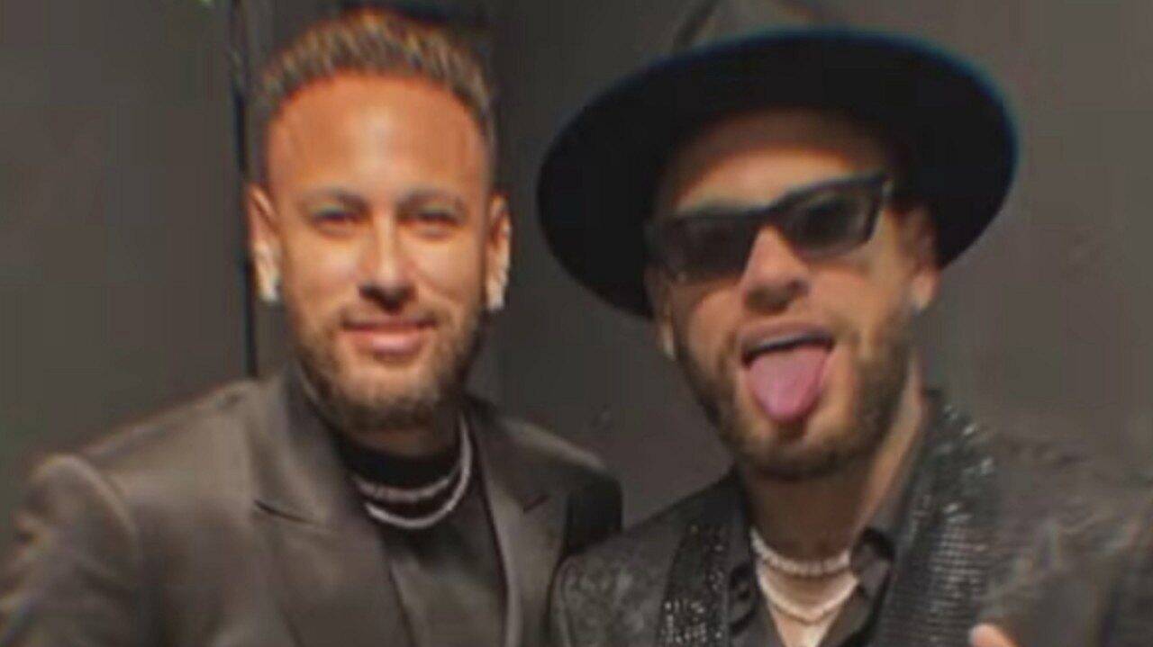 Neymar e Eigon Oliver, seu sósia — Foto: Reprodução/Instagram