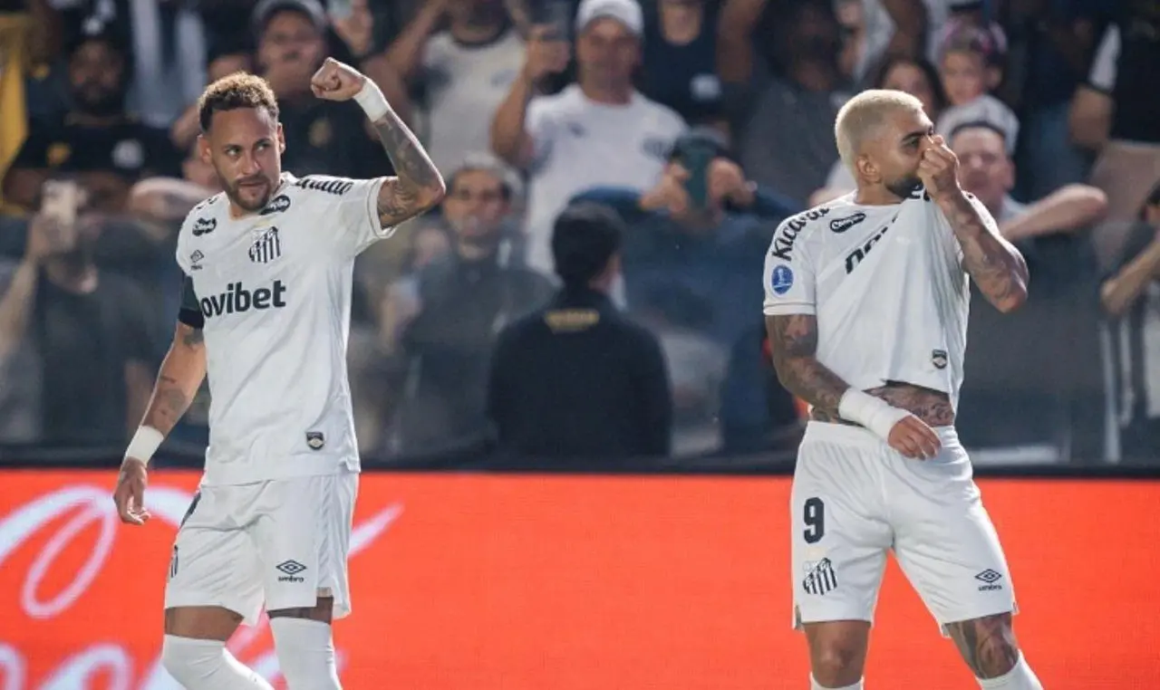 Neymar e Gabigol - X.com/ Santos