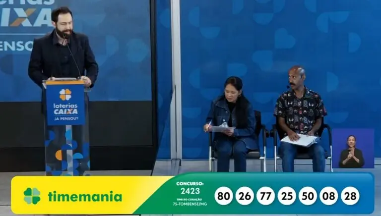 Resultado Timemania 2423