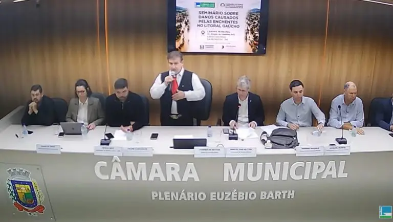 Seminário ocorreu na Câmara Municipal de Santo Antonio da Patrulha (RS) - Foto: Reprodução YouTube