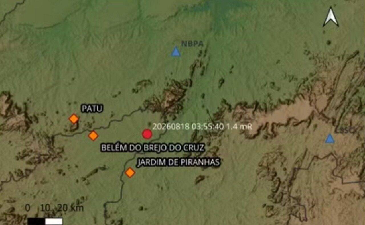 Tremor de terra é registrado no Sertão da Paraíba - Foto: UFRN