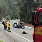 Acidente em Águas Mornas - Divulgação/CBMSC