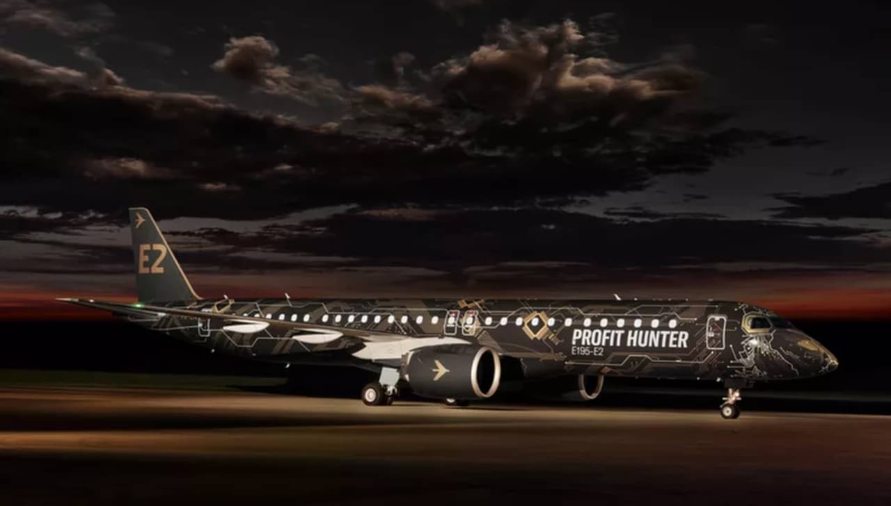 Aeronave comercial E95-E2 é o maior jato comercial já produzido pela Embraer - Imprensa Embraer/Divulgação
