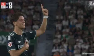 Arda Guller faz 1 a 0 para o Real Madrid - Reprodução / Cazé TV