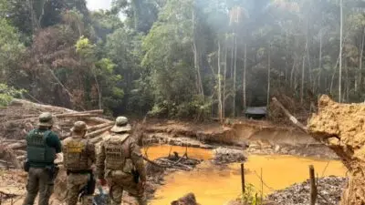 PF e IBAMA realizam ação de combate à extração ilegal de minério em terra indígena