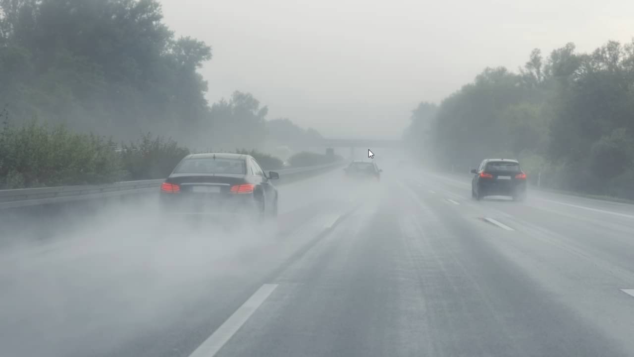 Carros, rodovia, chuva - K-FK / shutterstock.com