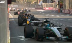 Chaos on the restart behind Russell - Divulgação F1