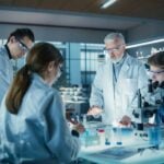 Cientistas reunidos, pesquisa - Gorodenkoff/shutterstock.com