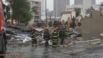 construção desabar na Penha, Zona Leste de SP — TV Globo