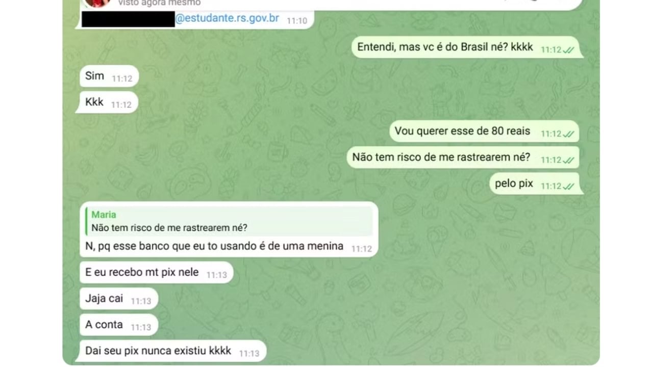 Criminoso usa PIX para vender conteúdo de abuso sexual infantil - Reprodução