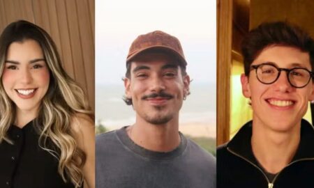 Da esquerda para direita, influenciadores Christy Cabrera, Caio Barbosa e Lucas Felpi. - Arquivo pessoal