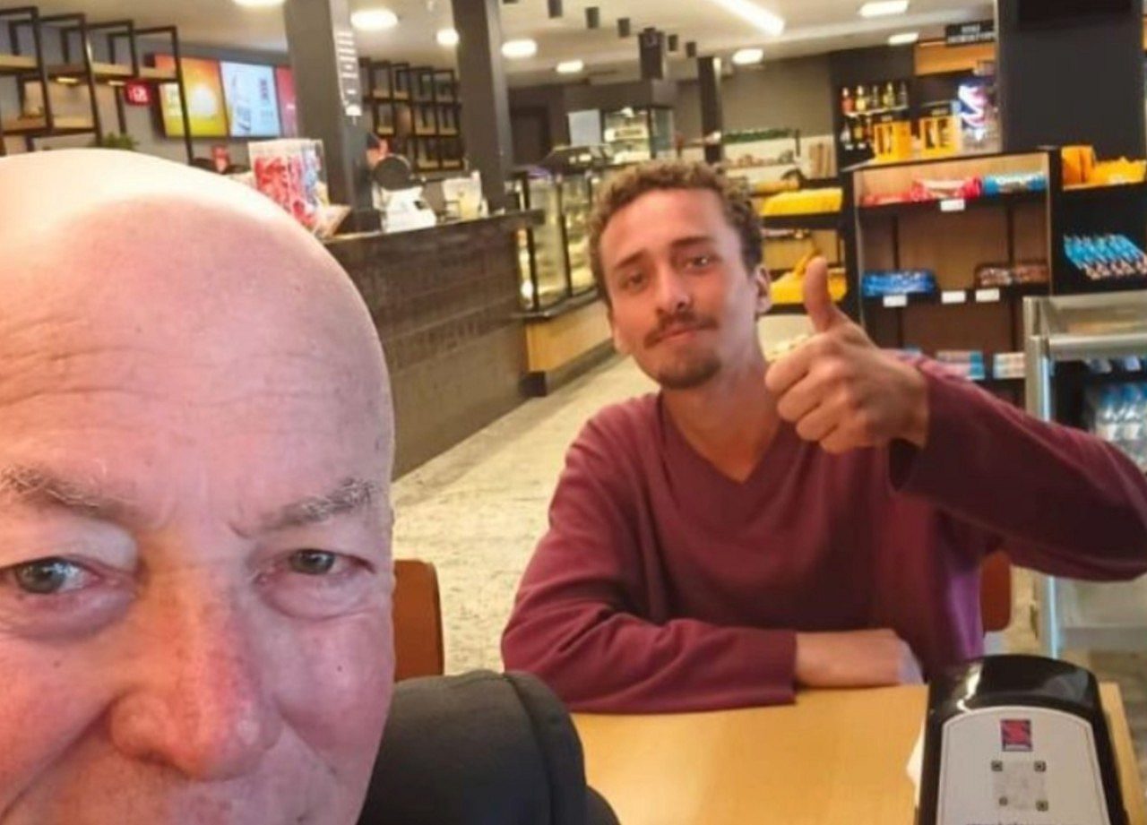 entregador é encontrado por funcionário de shopping em SC - Arquivo pessoal