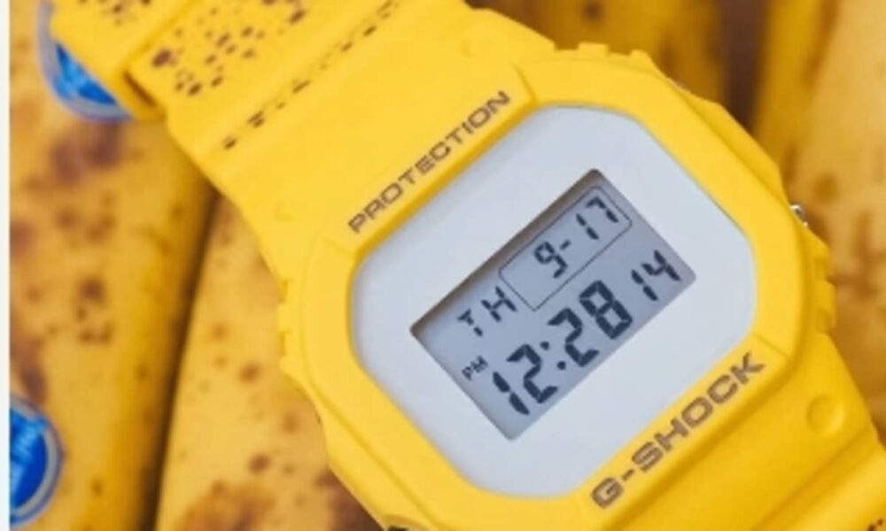 BAIT e Casio lançam relógio G-Shock com tema de banana madura