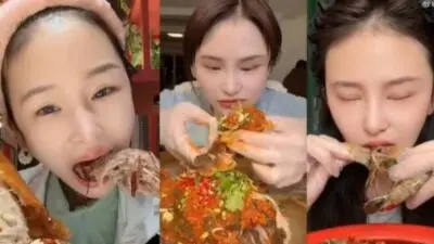 Ganfan Yingying aparece em vídeos de mukbang — Douyin