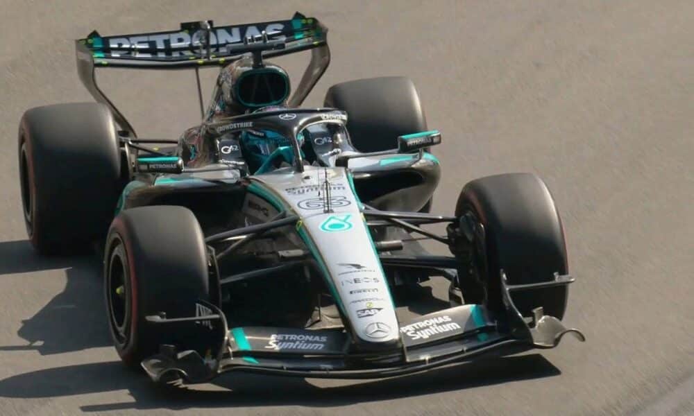 GP do Azerbaijão de Fórmula 1: Russell lidera 2º treino, e Bortoleto é 14º