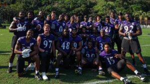 jogadores do Baltimore Ravens - Reprodução/Ravens