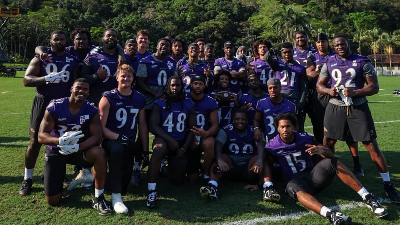 jogadores do Baltimore Ravens - Reprodução/Ravens