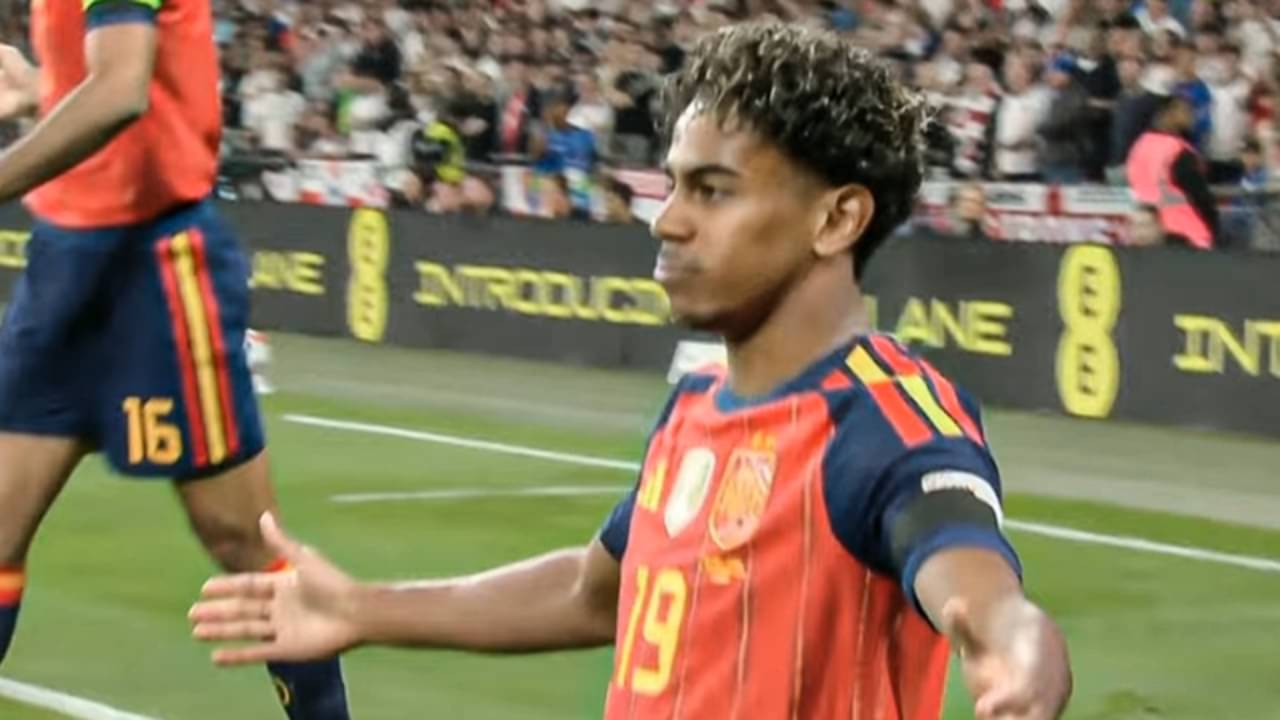 Lamine Yamal x Inglaterra - Reprodução ESPN