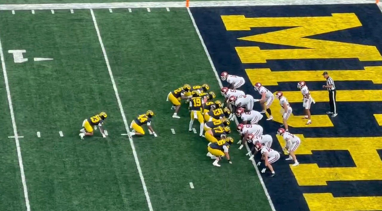 Michigan football upsets Oklahoma - X