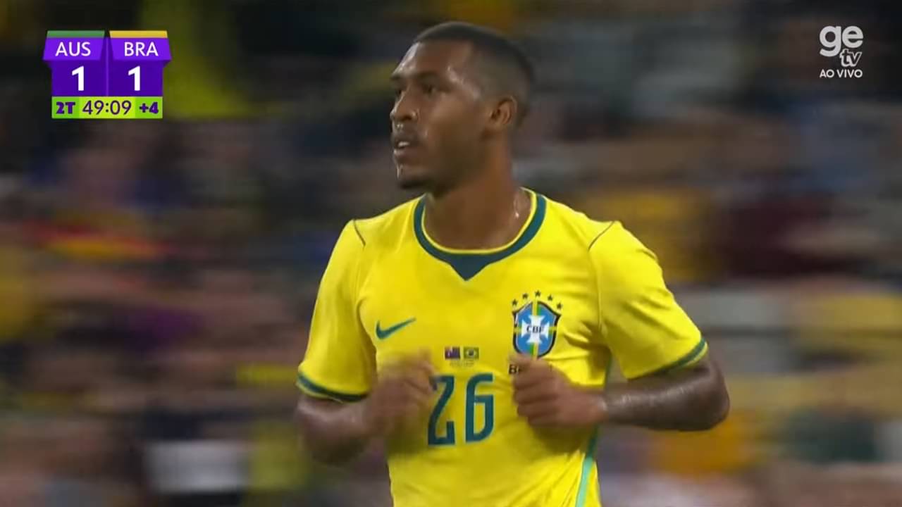 Rayan empata o jogo para o Brasil - Reprodução / GE TV