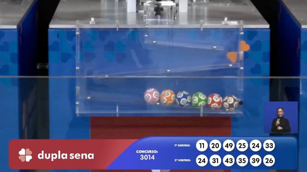Resultado agora da Dupla Sena 3014 - Reprodução