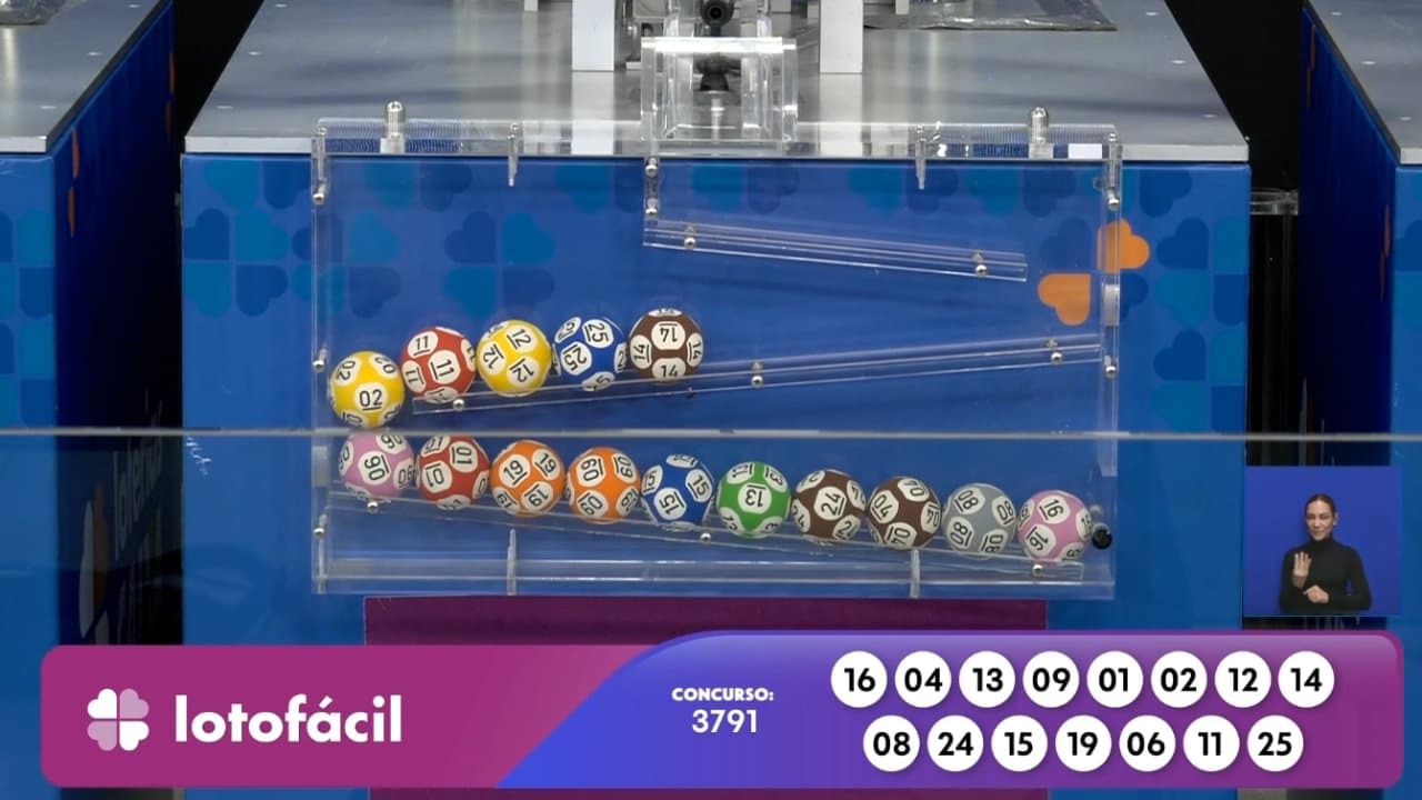 Resultado agora da Lotofácil 3791 - Reprodução