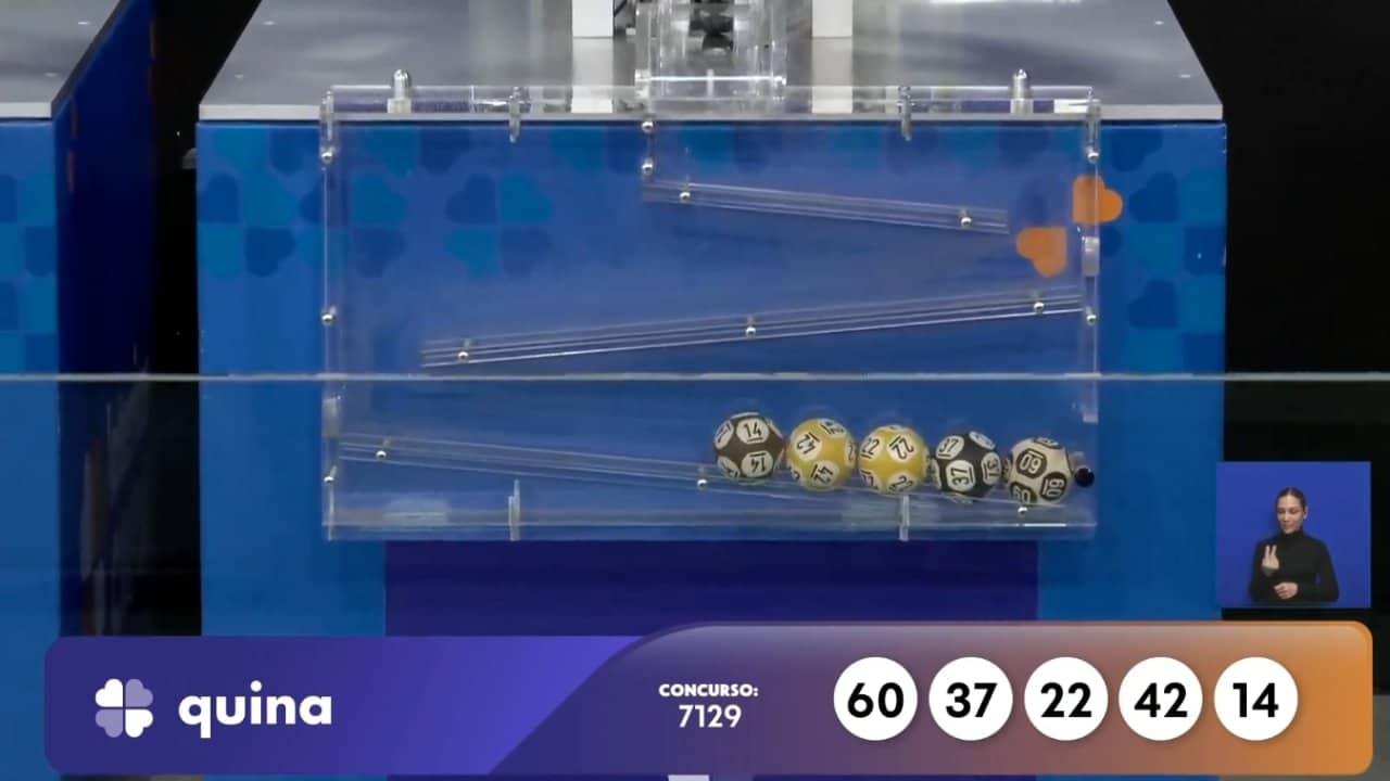 Resultado agora da Quina 7129 - Reprodução