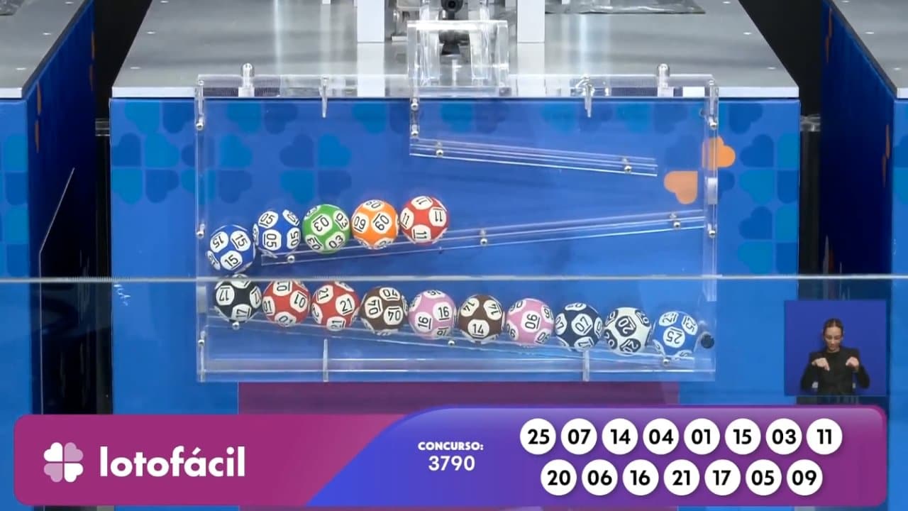 Resultado Lotofácil 3790 - Reprodução