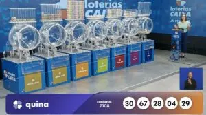 Resultado Quina 7108 com prêmio de R$ 12,4 milhões nas Loterias Caixa agora
