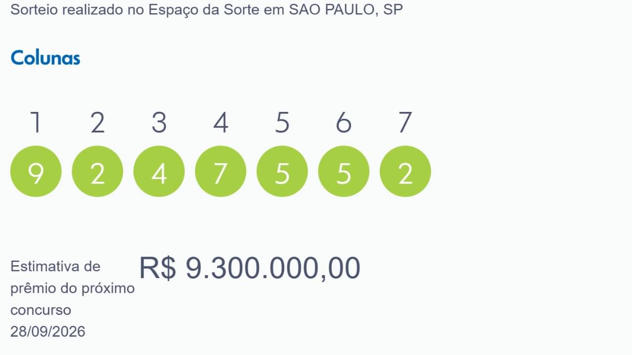 Resultado Super sete 903