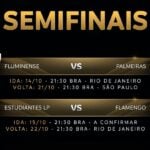 Semifinais da Libertadores - X.com/ Conmebol Libertadores