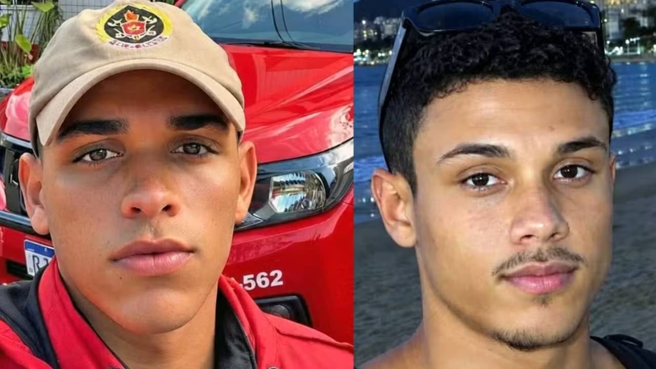 soldado bombeiro Pedro Ernesto dos Anjos e o namorado dele, o estudante de Medicina Pedro Henrique Araújo - Reprodução