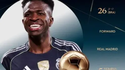 Vini Jr. - X.com/ Bola de Ouro