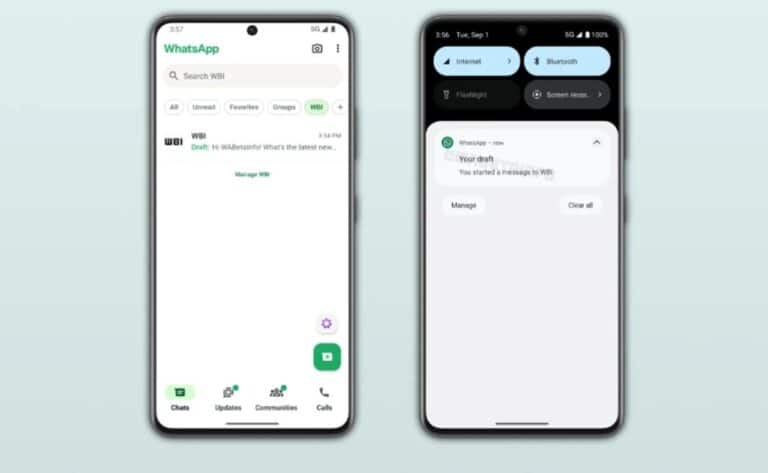 WhatsApp Beta para Android ganha lembrete de mensagens não enviadas - Reprodução/WABetaInfo