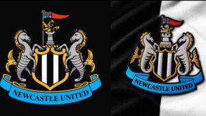 À esquerda, o antigo escudo do Newcastle, à direita, o novo brasão - Reprodução