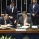 Motta, Alcolumbre e Lula participaram da solenidade