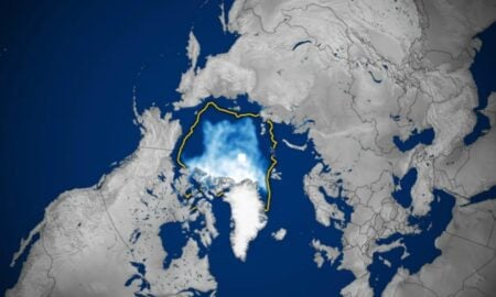 Arctic sea ice reaches its annual minimum extent on September 12, 2026 - NASA Earth Observatory/Michala Garrison