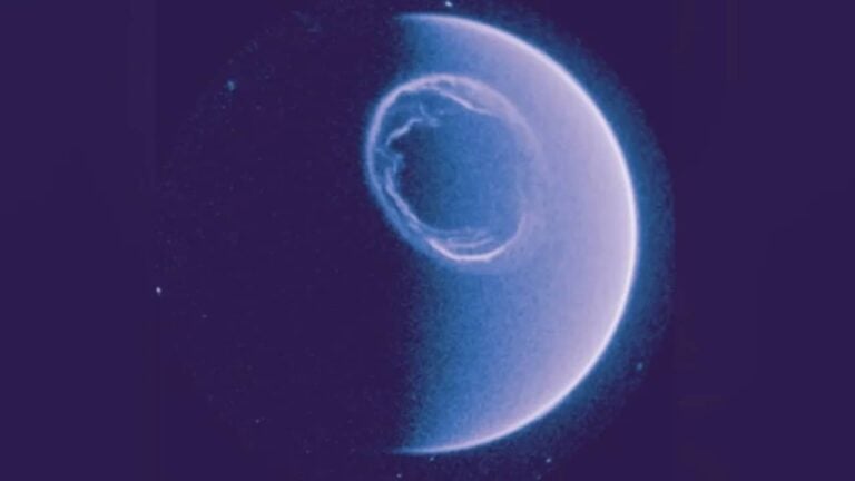 Aurora Boreal vista do espaço. registrado pelo satélite SMILE - Reprodução / ESA
